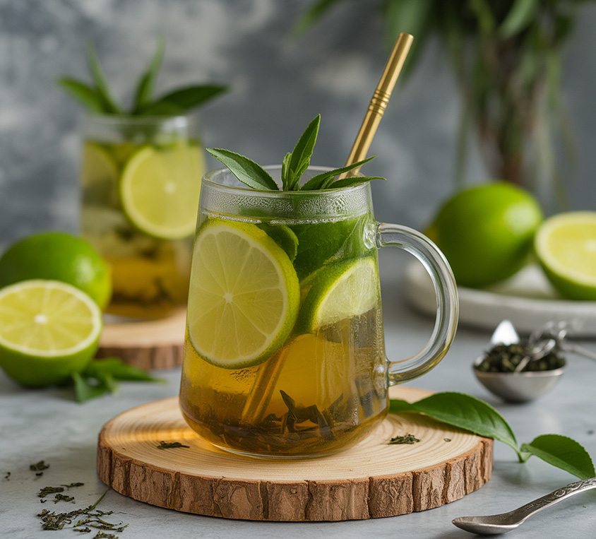 Iced Green Earl Grey Leo Tea z limonką i miętą